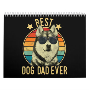 Beste hondenvader ooit Gift for siberian husky d Kalender