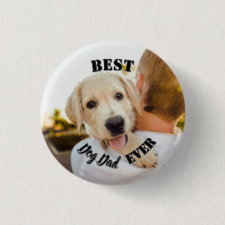 Beste hondenvader ooit grappige huisdier foto ronde button 3,2 cm