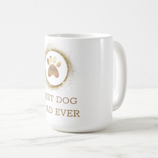 Beste hondenvader ooit met Elegant Gold Sparkle mo Koffiemok