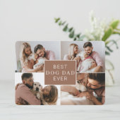 Beste hondenvader ooit Vaderdag Flat Photo Collage Kaart (Staand voorkant)