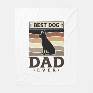 Beste hondenvader ooit vintage ontwerp voor honden fleece deken