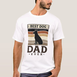 Beste hondenvader ooit vintage ontwerp voor honden t-shirt
