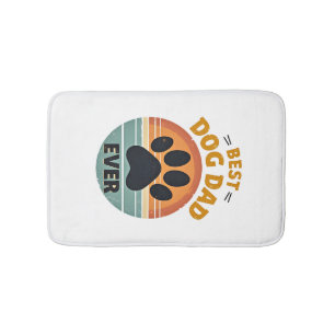 Beste hondenvader ooit vintage retro poot zonsonde badmat