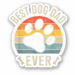 Beste hondenvader ooit  voor retro vaders dag sticker