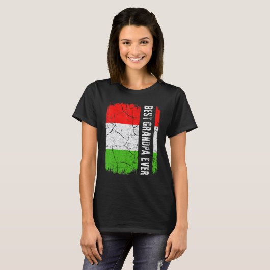 Beste Hongaarse opa ooit Hongaarse vlag Vader T-shirt (Voorkant volledig)