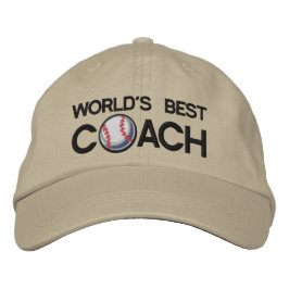 Beste honkbalcoach geborduurde pet