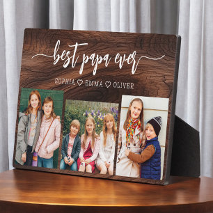 Beste Hout Papa Opa Kleinkinderen Foto Collage Fotoplaat