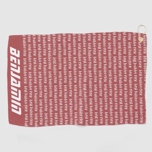 Beste Hubby Ever Persoonlijk Golfhanddoek (Horizontaal)