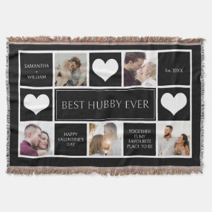Beste Hubby ooit fotocollage minimalist Deken