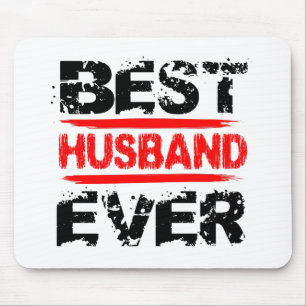 Beste HUSBAND ooit Grunge Style Red en zwarte Z807 Muismat