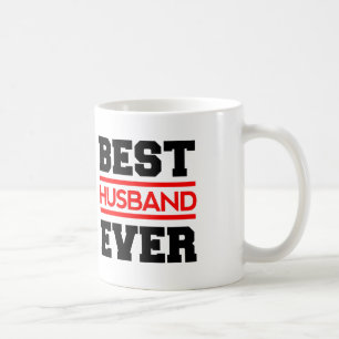 Beste HUSBAND ooit zwart en Red Modern A04 Koffiemok