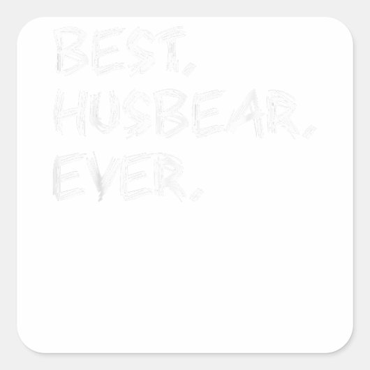 Beste Husbear Ever - Gay Beer Pride Vierkante Sticker (Voorkant)