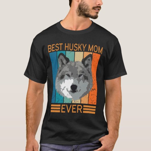 Beste Husky Moeder Ooit Bump Moeder Dag T-shirt (Voorkant)