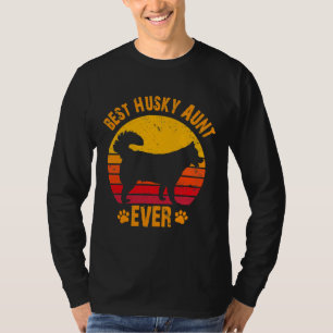 Beste husky tante ooit grappig tante t-shirt