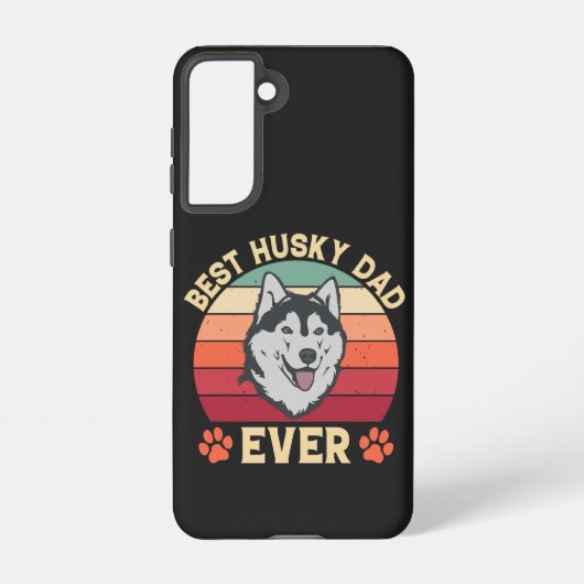 Beste husky vader ooit Ultimate Love Bond hond pap Samsung Galaxy Hoesje (Achterkant)