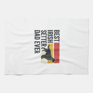 Beste Ier Setter Vader Ooit Vintage Hondenliefhebb Theedoek
