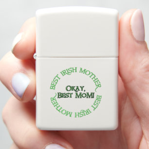 Beste Ierse Moeder witte Zippo aansteker