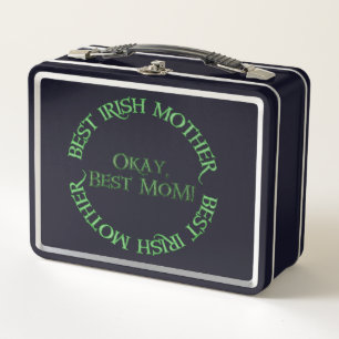 Beste Ierse moeder zwarte lunchbox