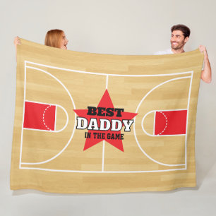 Beste in het spel Basketbal gepersonaliseerde gift Fleece Deken