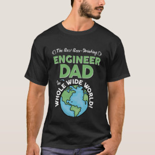 Beste ingenieur vader in de hele wereld t-shirt