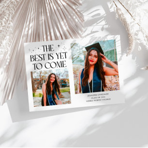 Beste Is Nog Niet Geweest Witte Afstudeerfoto Aankondiging