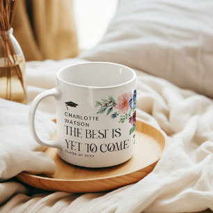 Beste is Nog Te Komen Bloemige Afgestudeerde 2 Fot Koffiemok
