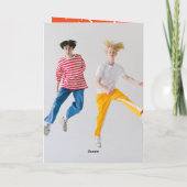 Beste jaar ooit handschrift script moderne foto feestdagen kaart (Achterkant)