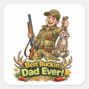 Beste jager vader ooit grappig jager cadeau idee vierkante sticker