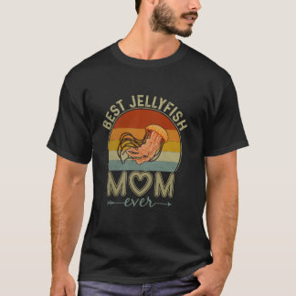 Beste Jellyfish Mom Ooit Retro Ontwerp Schattigee  T-shirt