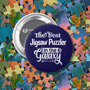 Beste Jigsaw Puzzler jigsaws fan puzzel cadeau Ronde Button 5,7 Cm
