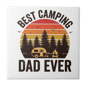 Beste kampeer vader ooit vintage kampeerdesign_1 tegeltje