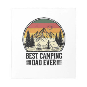 Beste kampeer vader ooit vintage outdoor shirt ont notitieblok