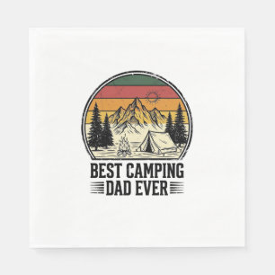 Beste kampeer vader ooit vintage outdoor shirt ont servet