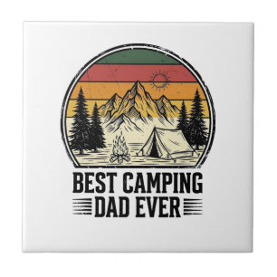 Beste kampeer vader ooit vintage outdoor shirt ont tegeltje