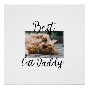 Beste kat Daddy ouders huisdier foto papa mama een Perfect Poster