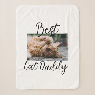 Beste kat Daddy ouders huisdier foto papa mama een Sherpa Deken
