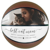 Beste kat mam: aangepaste Moederdag kat foto Basketbal (Voorkant)