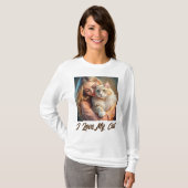 Beste Kat Mam - Gepersonaliseerde Vrouw Tshirt (Voorkant volledig)