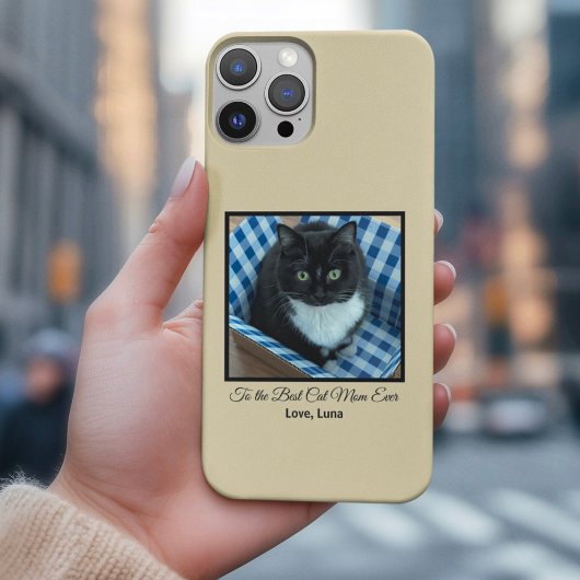 Beste kat mam ooit aangepaste foto en tekst Case-Mate iPhone case