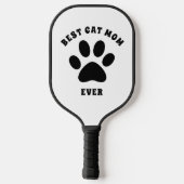 Beste kat mam ooit aangepaste tekst aangepast pickleball paddle (Achterkant)