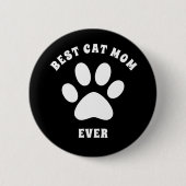 Beste kat mam ooit aangepaste tekst aangepast ronde button 5,7 cm (Voorkant)