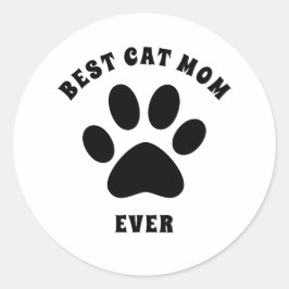 Beste kat mam ooit aangepaste tekst aangepast ronde sticker