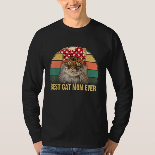 Beste kat mam ooit  kat mama Moederdag T-shirt (Voorkant)