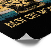 beste kat mam ooit leuk Moederdag kat mam Poster (Hoek)