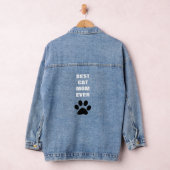 Beste kat mam ooit poot afdrukken Moederdag 2024 Denim Jacket (Hangar)
