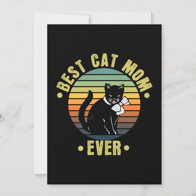 Beste kat mam ooit retro | Cadeaus voor kattenmoed (Voorkant)