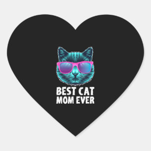 Beste kat mam ooit schattig grappige bril hart sticker