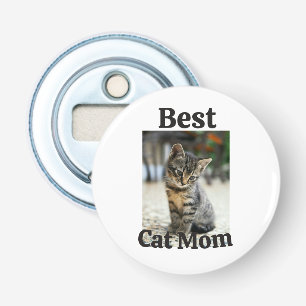 Beste kat mama papa ouder huisdier foto kitten oma button flesopener