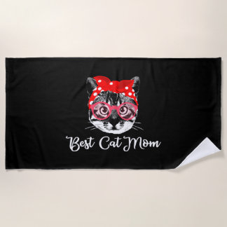 Beste Kat Moeder Katten Vrouwen Kat Moeder Motief Strandlaken