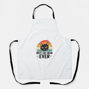 Beste Kat Moeder Ooit Retro Kat Gezicht Vintage De Schort